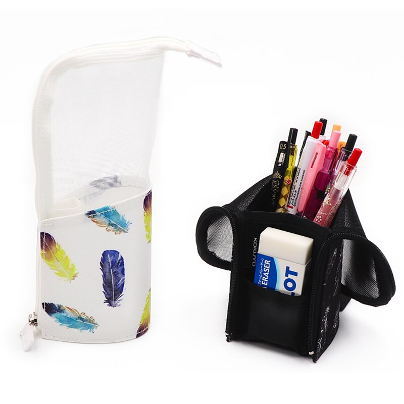 KOKUYO Multifunctional Pencil Bag Large Capacity Deformable Stationery Bag Storage Can Be Vertical Pen Holder