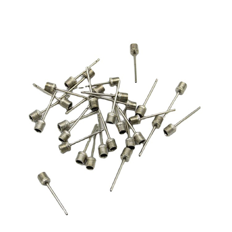 50PCS Stainless Steel Pump Pin Sports Ball Inflating Pump Needle Soccer Inflatable Air Valve Adaptor For Football Basketball