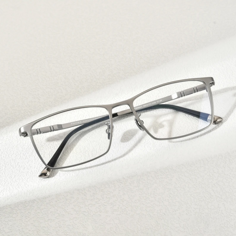 FONEX Titanium Glasses Frame Men Brand Square Eyewear Ultralight-Weight Japanese High-end Eyeglasses Frames 85641