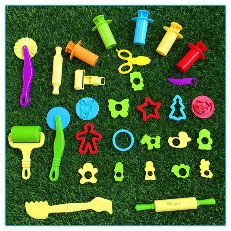 DIY Slimes Play Dough Tools Accessories Plasticine Dinosaur Animal Model Clay Kits Soft Clay Cut Sets Toys for Children: Kids Toys E