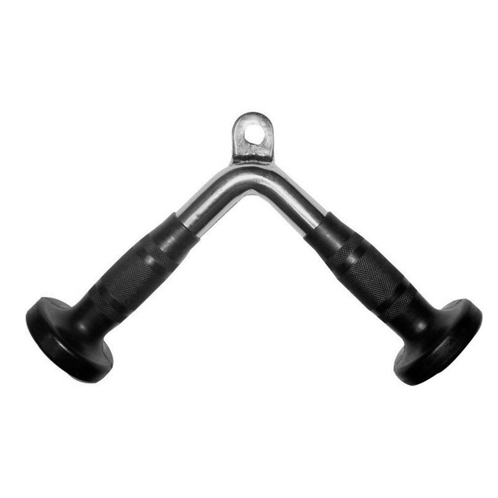 Steel And Rubber Fitness Bar Comfortable V Shaped Exercise Rod V Shaped Straight Rotaing Bar For Triceps Exercise Equipment: Green