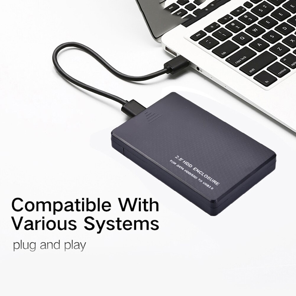 2.5 tommer sata til usb hdd ssd harddisk kabinet kabinet sata usb 3.0 usb 2.0 bærbar ssd disk boks 5 gbps ekstern harddisk kabinet
