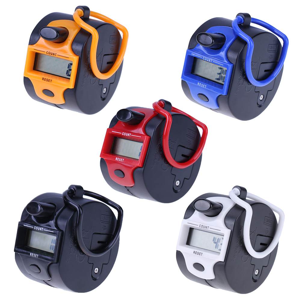 Contatore di conteggio manuale digitale numero di 4 cifre mini contatore di conteggio tenuto in mano golf Clicker allenamento manuale conteggio Max. Contatore 9999