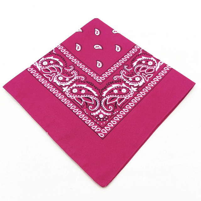 unisex Bandana Schal Hüfte hüpfen Wandern Kopftuch Handgelenk wickelt Magie Quadratischen Halstuch Cashew Druck Haar Zubehör: Rose rot