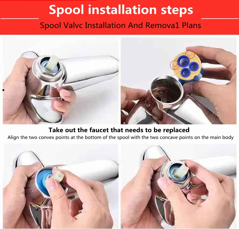 Bathroom Replacement Faucet Single Chrome Lever Handle Kit 35mm 40mm For single lever pressure balance bath and shower Taps