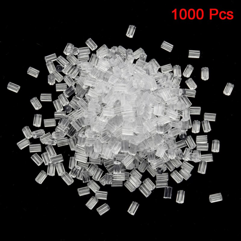 1000Pcs Silicone Rubber Earring Sluiting Transparante Oor Moer Inpluggen Oorbellen Diy Sieraden Bevindingen Accessoires Materialen: 02 White Tube