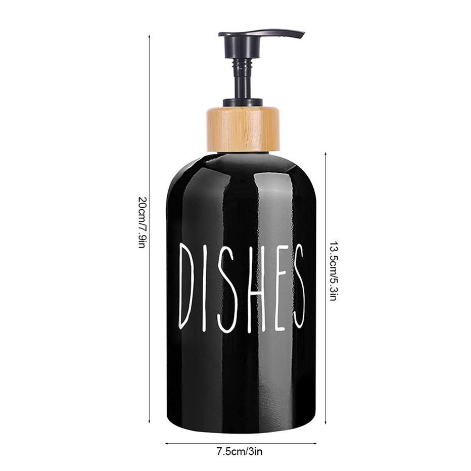 Ensemble distributeur de mains et de vaisselle noir brillant et blanc, caddie de comptoir d'évier de cuisine, organisateur de savon, bouteille avec brosse à récurer