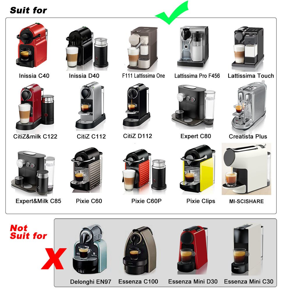 Rustfritt stål nespresso etterfyllbar kaffekapsel tukle gjenbrukbar kafé pod maskin tilbehør kjøkken bedrift jul