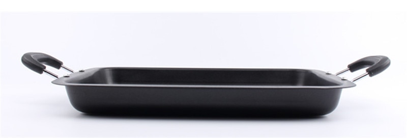 Fish Pan meat seafood Barbecue BBQ Rectangular Iron Plate Pan Commercially pan cooking pot hotpot grill tray cookware wok pan