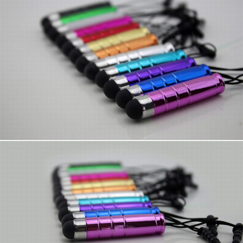 Lápiz óptico para tableta para pantalla táctil capacitiva pantalla táctil para iPhone 5S 6S LG todos los teléfonos móviles iPad lápiz 2 en 1 enchufe de polvo