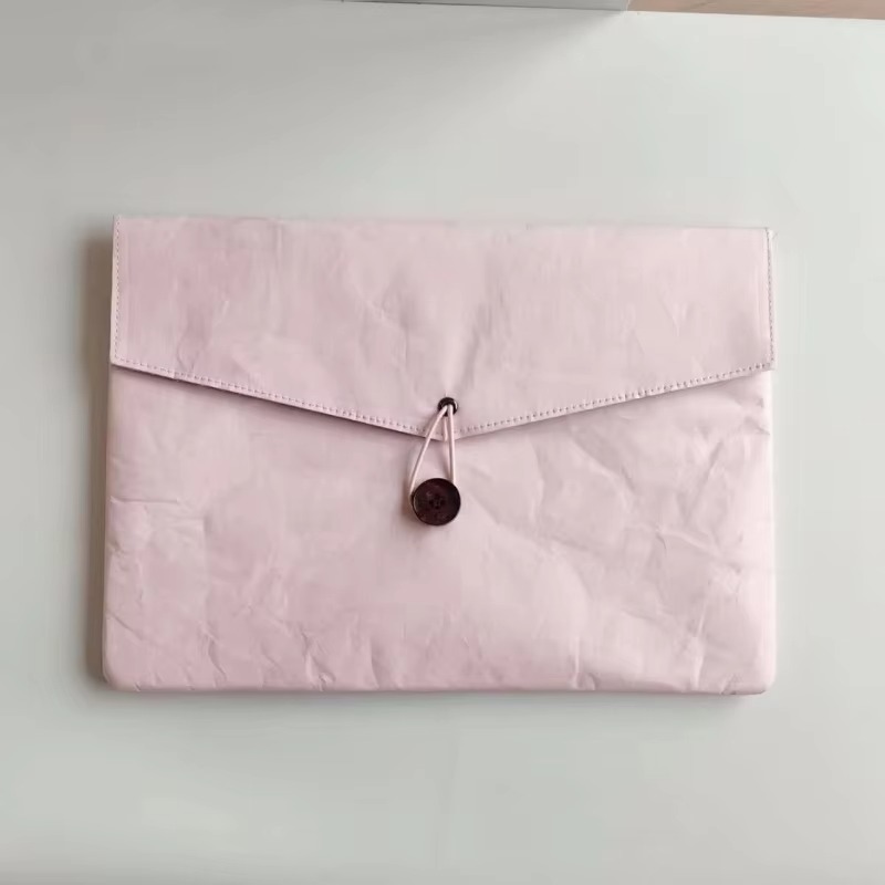 Ultralett og bærbar dupont-papirveske til nettbrett, beskyttelsesetui til ipad, oppbevaringsveske til kindle, forretningsveske, multifunksjonell dokumentoppbevaringsveske: 14 tommer 350mm / Rosa