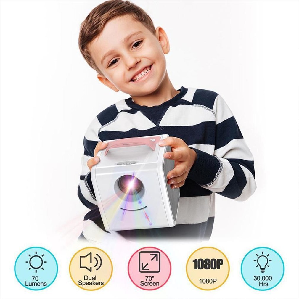 Q2 Mini Projector Kinderen Onderwijs Kinderen Ouder-kind Draagbare Projector Mini Led Tv Home Beamer