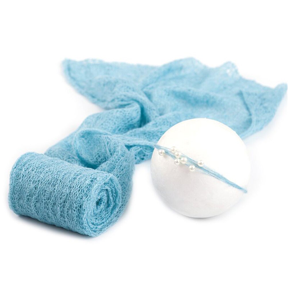 2 Pçs/set Trecho Cobertor Do Bebê Recém-nascido Envolve Fotografia Props Knit Envoltório Foto Pano Acessórios Cocar acessórios para o cabelo