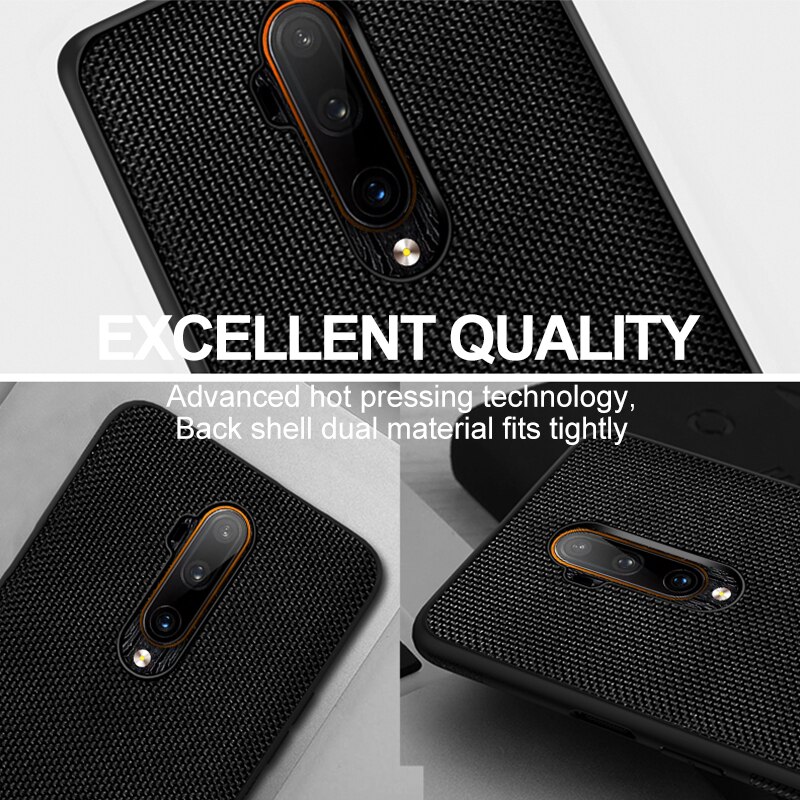 Per Oneplus 7 Pro Caso di Carbonio Texture In Pelle antiurto Ultra Sottile Della Copertura Posteriore Per Oneplus 7T Pro 6T 6 caso di Un Più Copertura Capa