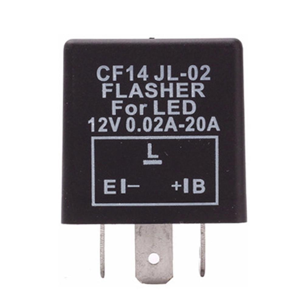 3Pins Auto Motorfiets Led Flasher Relais 12V Universele Elektronische Freauency Signaal Verstelbare Licht Blinker Relais Flasher Led E5S7: 12VCF14 JL02