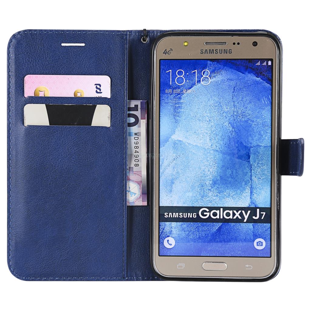 Étui à rabat pour Samsung Galaxy J7 J 7 SM-J700h SM-J700M housse en cuir étui portefeuille pour Samsung J700H J700H/DS sac de téléphone portable