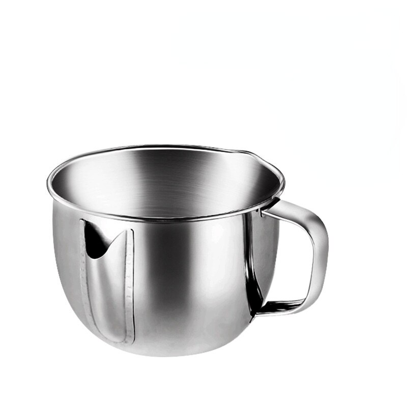 Outai 304 Stainless Steel Oil Bowl Oil Separator Oil Strainer Oil Soup Oil-water Separator Kitchen Skimming Artifact: 1