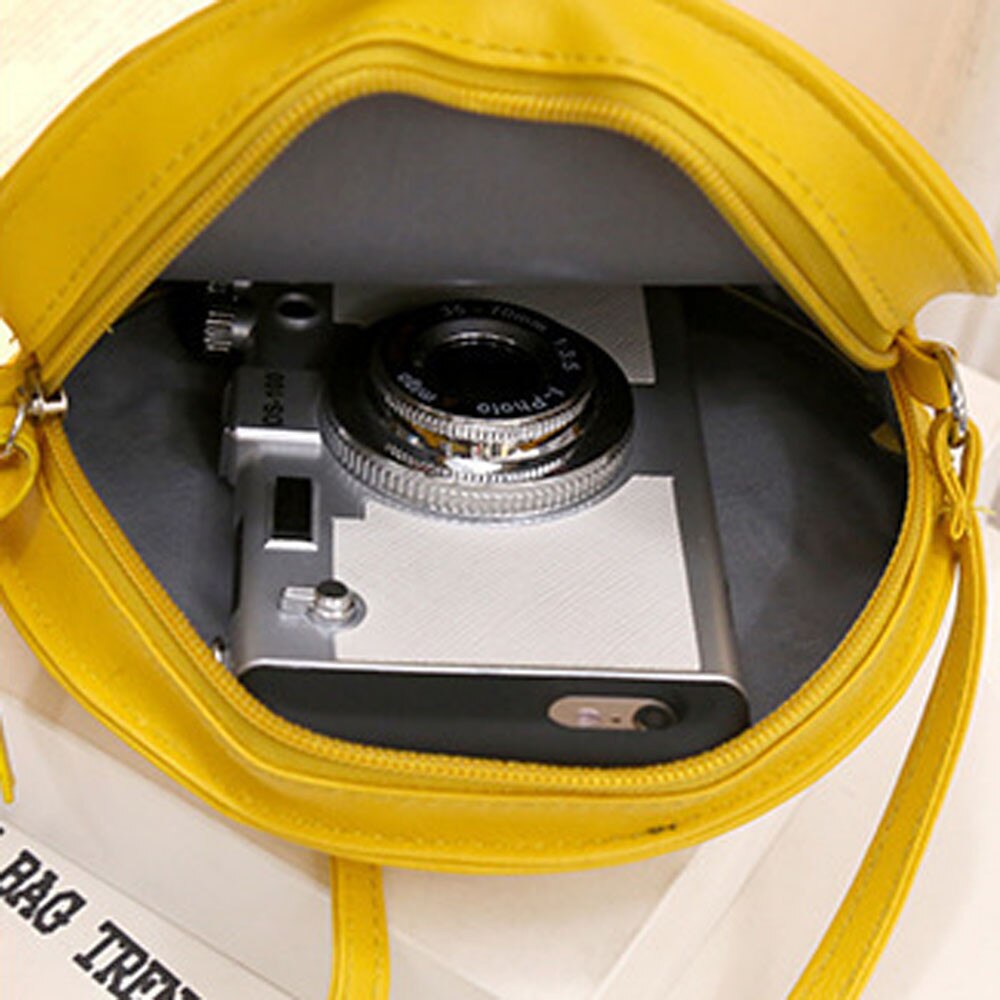 Circulaire Oranje Citroen Vrouwen Tas Rits Messenger Bags Crossbody Waterdicht Handtassen Lady Schoudertassen # Yy