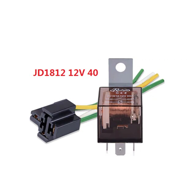 12/24V 40A Electric Horn Relay Wiring Harness Kit 5M Wire Waterproof For Grille Mount Blast Tone Horns motorcycle horn Wire: JD1812 12V 40A