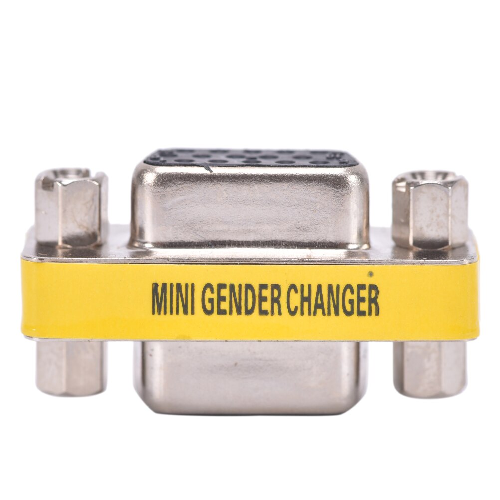 2pcs Female To Female VGA HD15 Pin Gender Changer Convertor Adapter MINI PC VGA Female Connector F/F Cable Extend Converter
