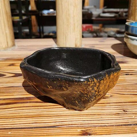 Japanese Stone Pattern Odd Bowl Fruit Salad Bowls Ceramic Bowl Restaurant Snack Bowl Vegetable Tableware Bowl: D