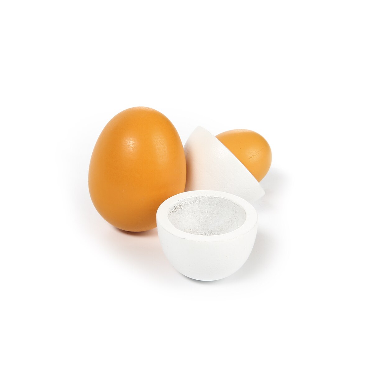 6 Stuks Houten Eieren Yolk Pretend Play Keuken Eten Koken Kids Kinderen Baby Speelgoed: Default Title