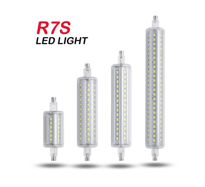 Bombilla LED de maíz R7S 2835 SMD, 78mm, 118mm, 135mm, 189mm, luz de 5W, 10W, 12W, 15W, reemplazo de lámpara halógena, reflector AC 85-265V, 1 unidad