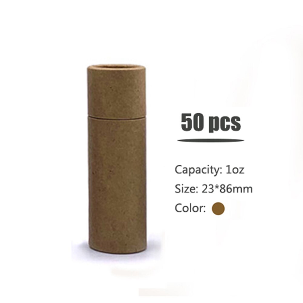 50 Stuks Lege Papier Shell Lipstick Buizen Met Cap Lippenbalsem Chapstick Houder Diy Makeup Tools Hervulbare Container: Coffee2