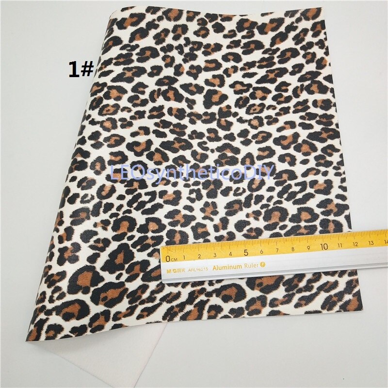 1PC 21X29CM Glow in The Dark Faux Leer Stof, luipaard Zebra Synthetisch Leer Stof Voor Maken Bows LEOsyntheticoDIY T276
