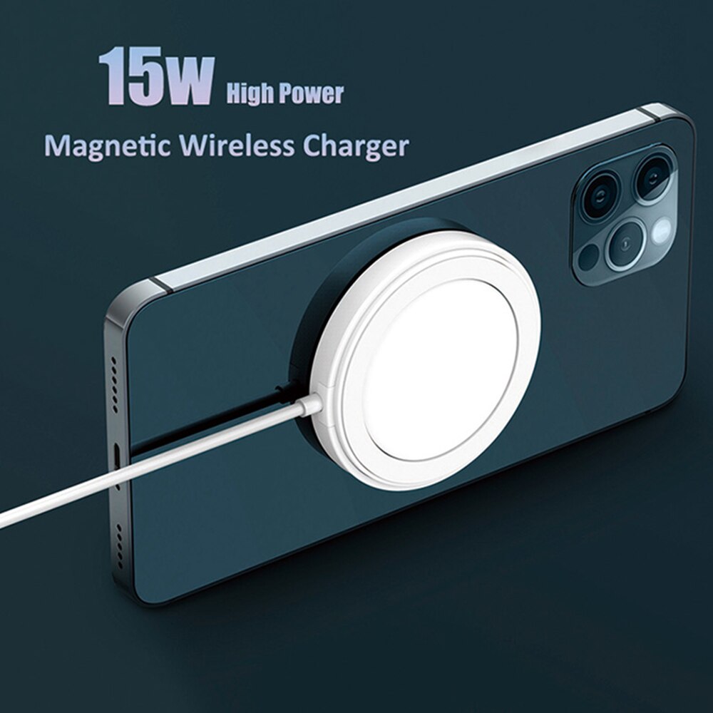 15W Magnetische Draadloze Oplader Voor Telefoon 12 Max Pro Snel Opladen Pad Quick Draadloze Oplader Dock Magsafing Telefoon Oplader