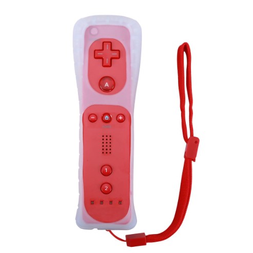 Motion Plus Controller Voor Nintendo Wii/Wii U Ingebouwde Motion Plus Draadloze Afstandsbediening Nunchaku Controller Voor Nintendo wii/Wii U: Straight red