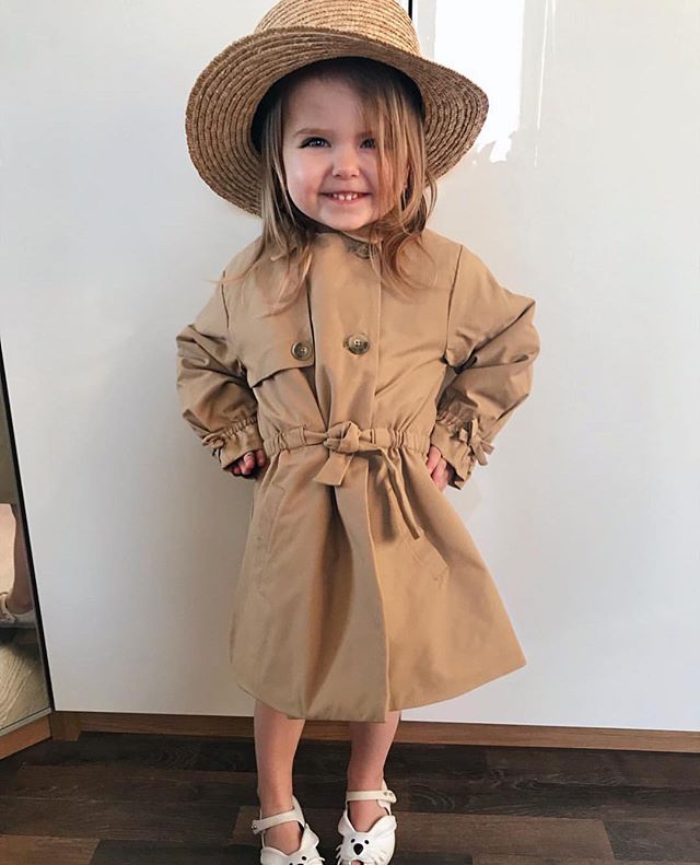 Niño niña chaqueta bebé chico bebé niña chaqueta de viento trinchera botón sólido longitud larga rompevientos Parka abrigo prendas de vestir