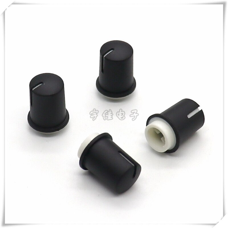 10 Piece 12*16.5MM half shaft rubber knob potentiometer rotary encoder volume switch knob suitable for D axis 6MM