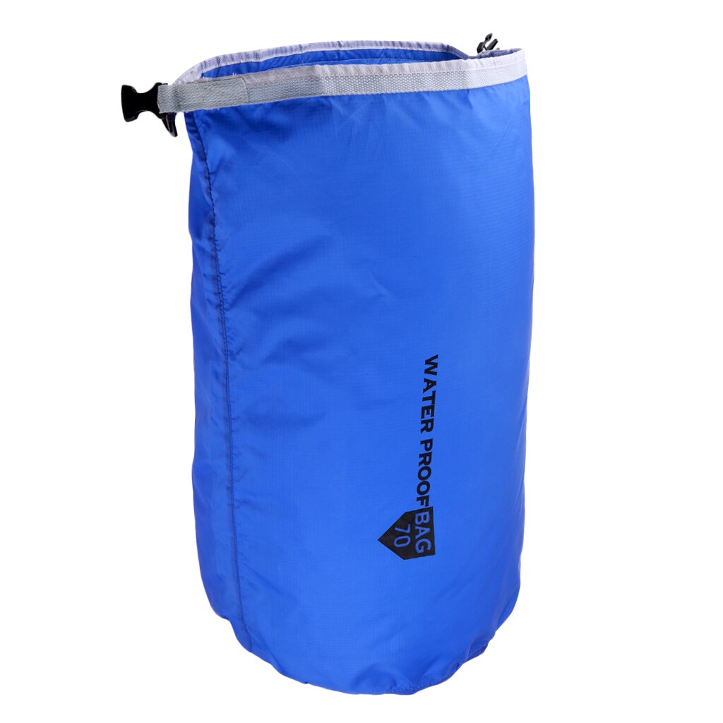 LIGHTWEIGHT Waterproof Dry Bag Storage Pack Outdoor Kayaking Beach Camping: Blue 70L