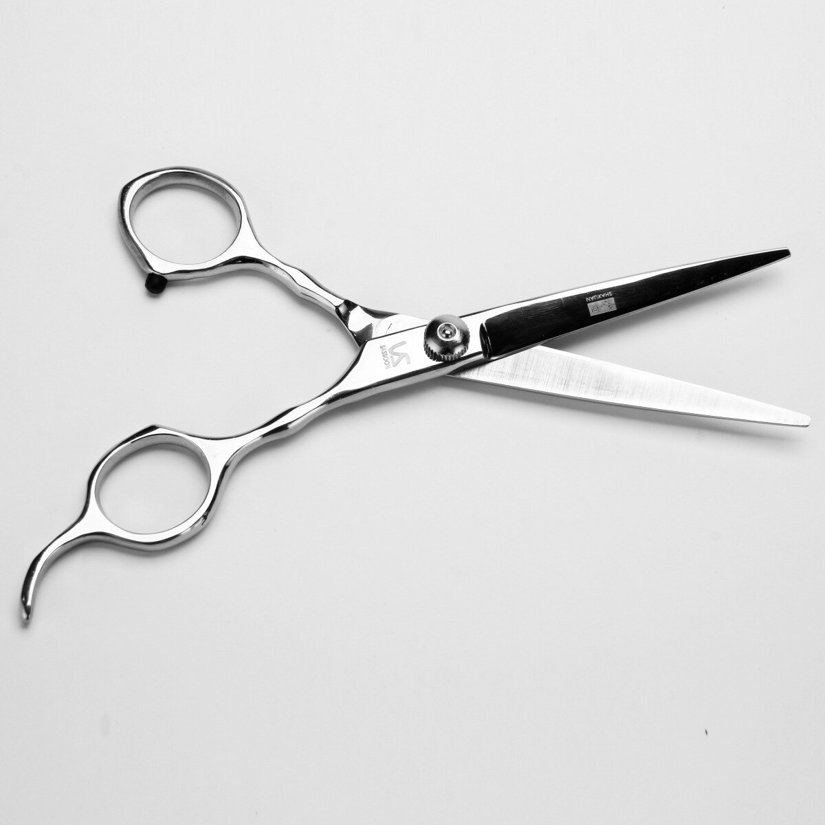 Bluezoo – ciseaux pour barbier avec couvercle en cuir, en acier inoxydable, pour barbe, Salon de coiffure