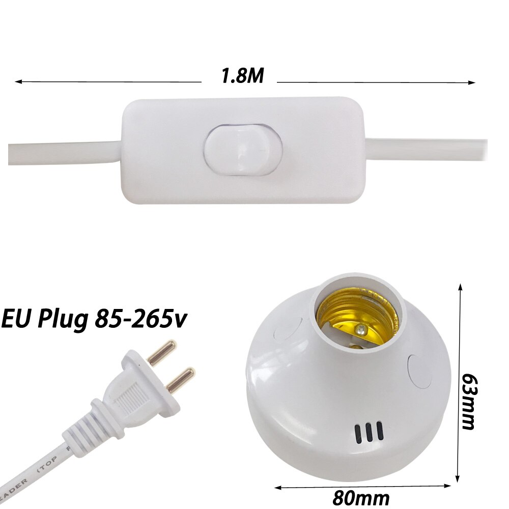 Draadloze Afstandsbediening Lamphouder E26 E27 Socket 110V 220V Lamp Led Nachtlampje Met Timer Afstandsbediening voor Uv Led Steriliseren