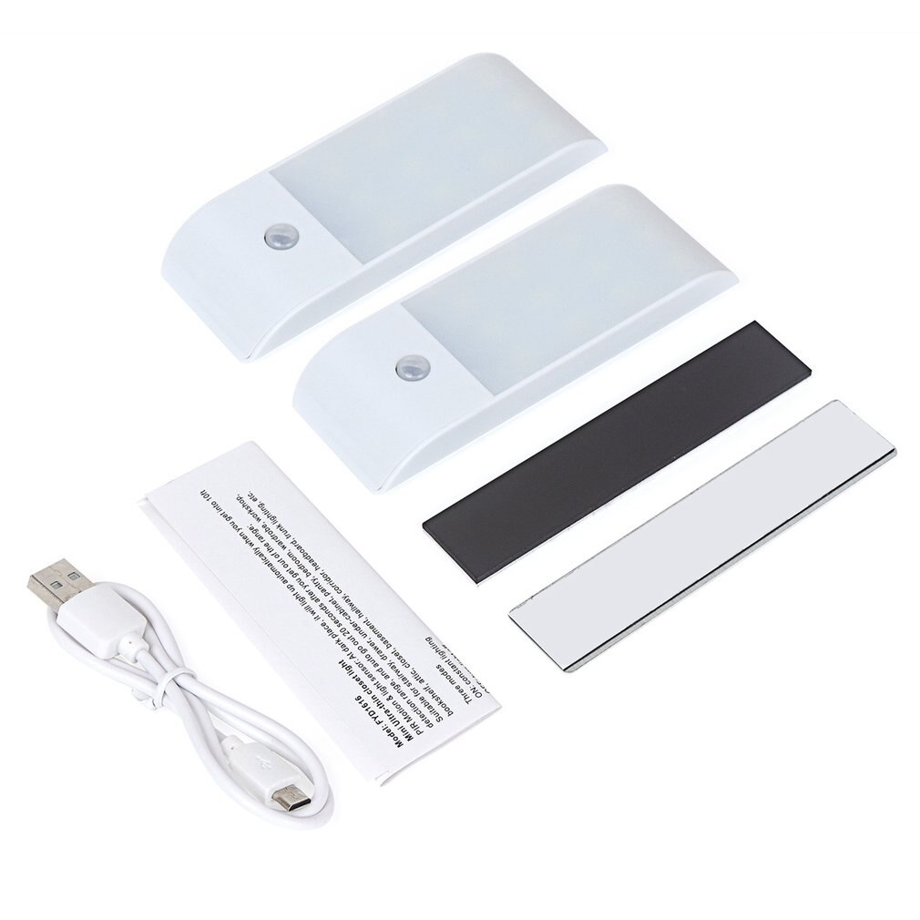 12LED Night Light Motion Sensor Closet Cabinet Light IR Infrared Induction Night Lamp Kitchen Stairs Lighting: White 2 PCS