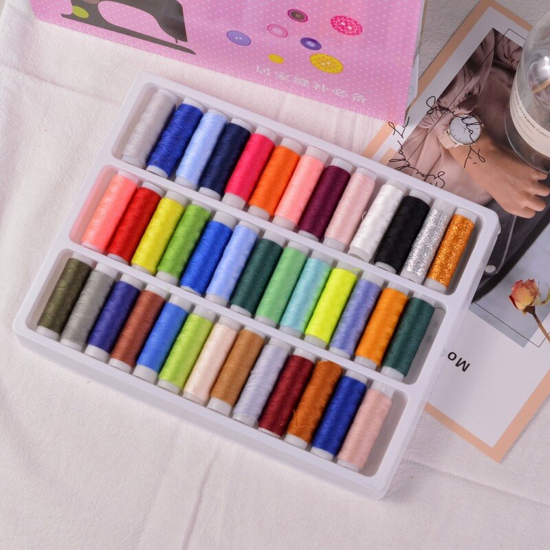 39 Kleuren Naaigaren Kits Regenboog Polyester Naai... – Vicedeal