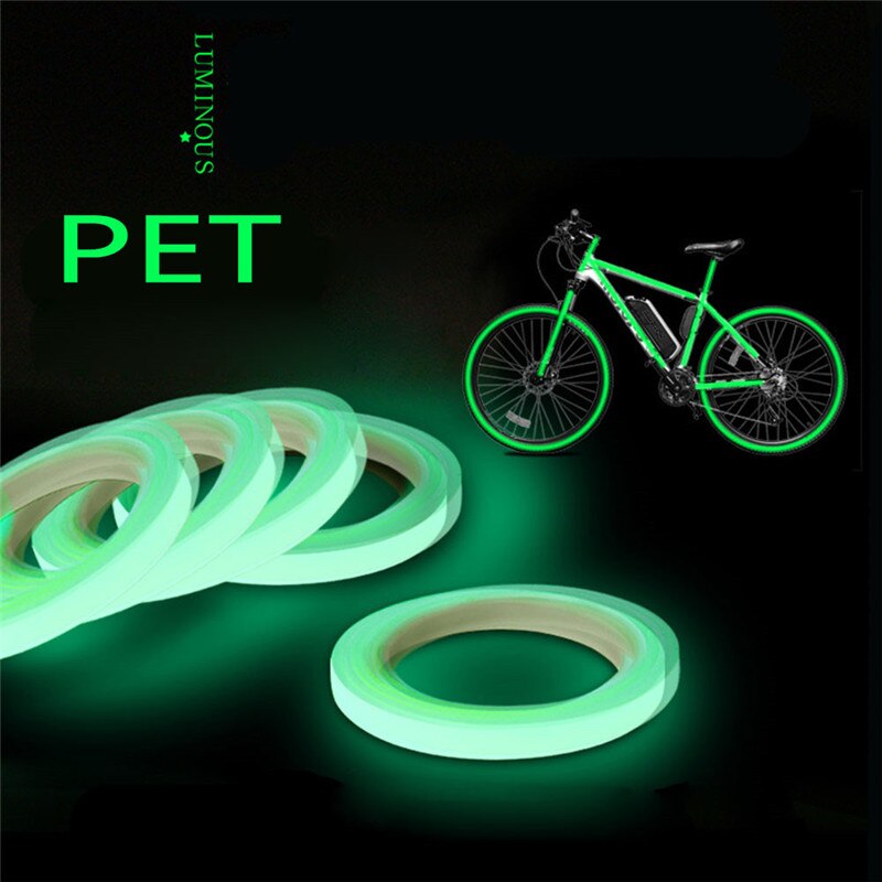 Bicycle Reflective Tape Sticker 8 Meters Cycling DIY Luminous Warning Stickers for Driving at Night Outdoor Safety Accessories