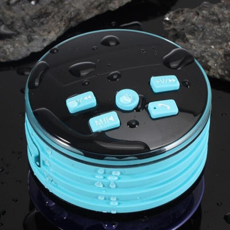 Waterproof Bathroom IPX7 Bluetooth Speaker Portable FM Subwoofer With Breathing Light Suction Cup Bluetooth Speaker