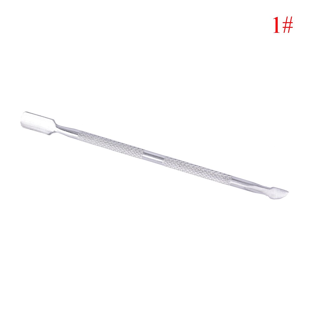 1Pc Nail File Cuticle Lepel Remover Rvs Nail Gereedschap Manicure Trimmer Cuticle Pusher