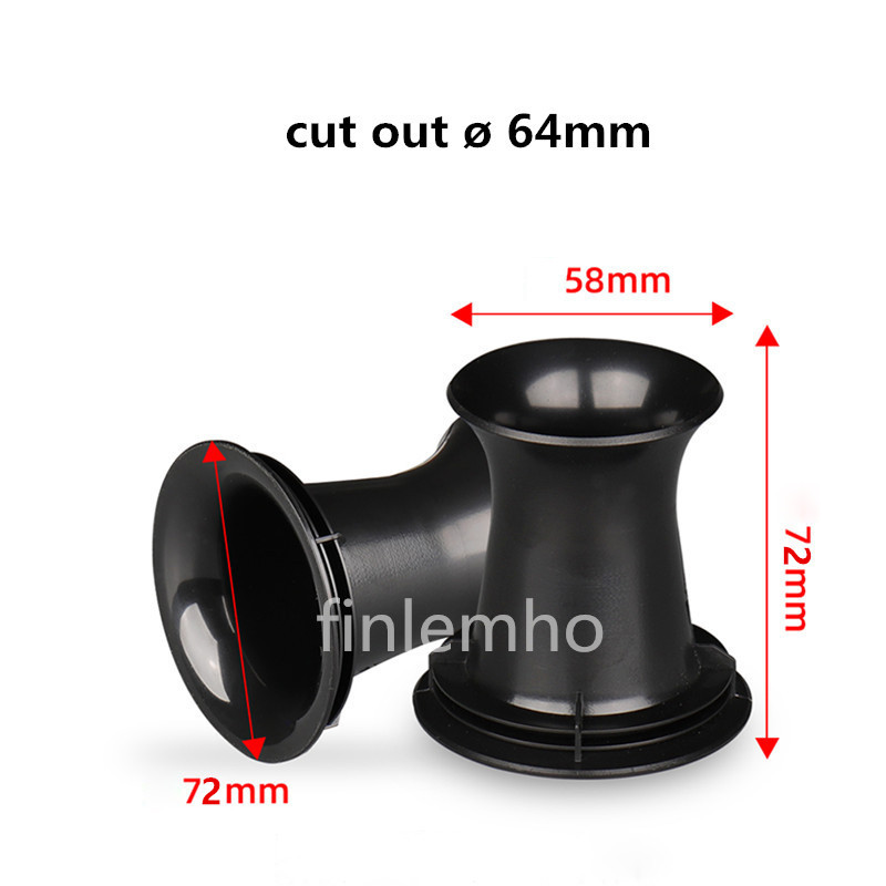 Accesorios de tubo de bajo para altavoz, puerto reflejo de plástico para altavoz de DJ para coche, Subwoofer Hifi para cine en casa, Woofer de Audio , 1 ud.: Rojo