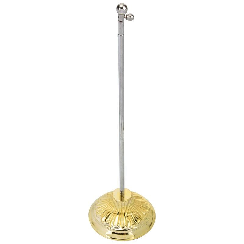 Household Flag Holder Wear-Resistant Flag Base Telescopic Flag Pole Desk Flag Frame Steel Telescopic Flagpole Flag Frame: Golden