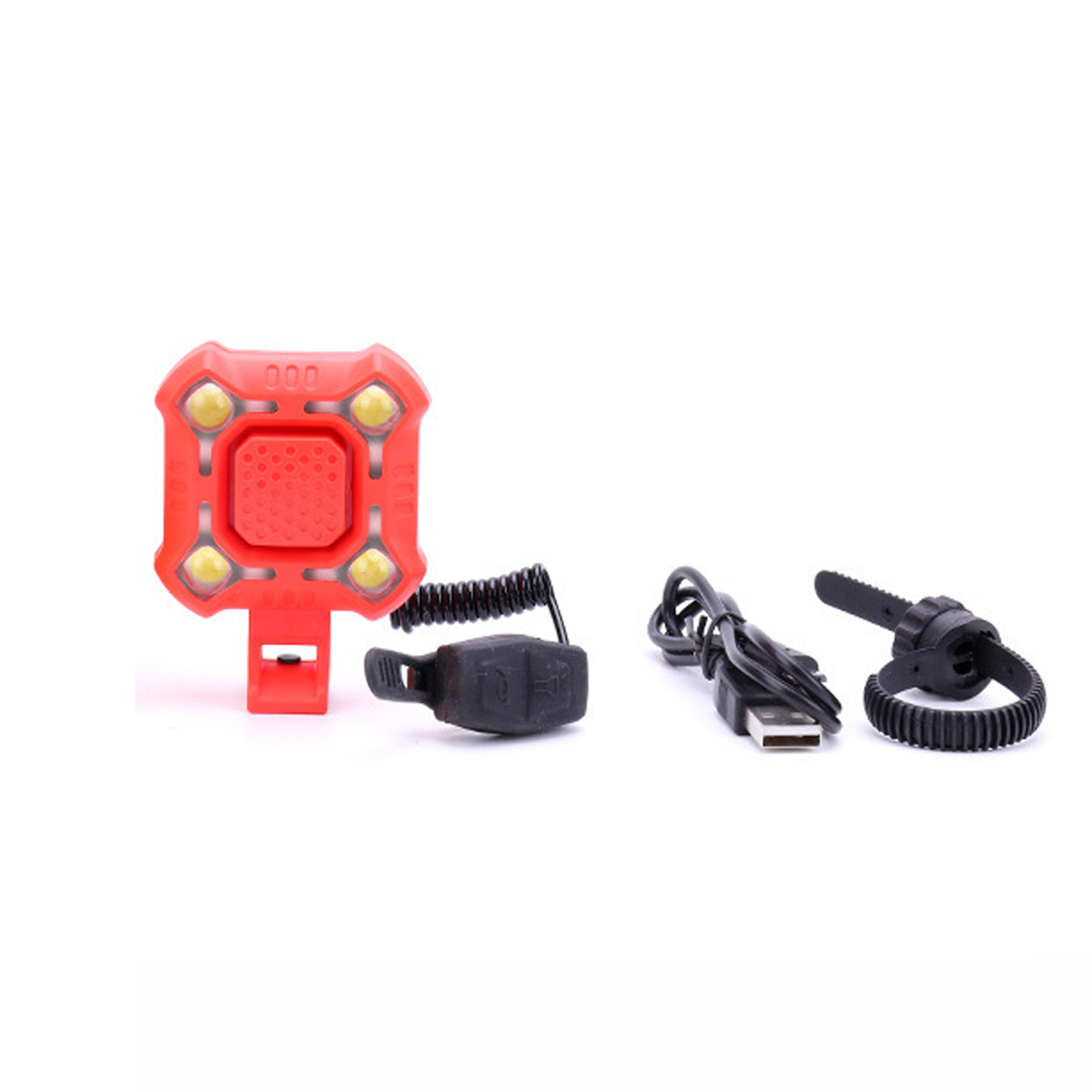 Mountainbike-Lampe, Hupenglocke, drei-in-eins, Ultra-laute Glocke, Fernscheinwerfer, wiederaufladbares USB-Rücklicht-Zubehör
