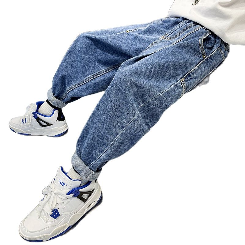 Pantalones vaqueros holgados para niños Y adolescentes, bombachos de , informales, de Color sólido, para primavera Y otoño, 4, 5, 9, 10, 11 Y 12 años