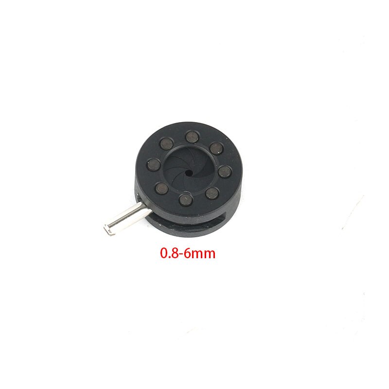 Forsterker diameter 1-12mm 0.8-8mm 12 blader zoom optisk iris diafragma blenderåpning kondensator for mikroskop kamera adapter: 0.8-6mm