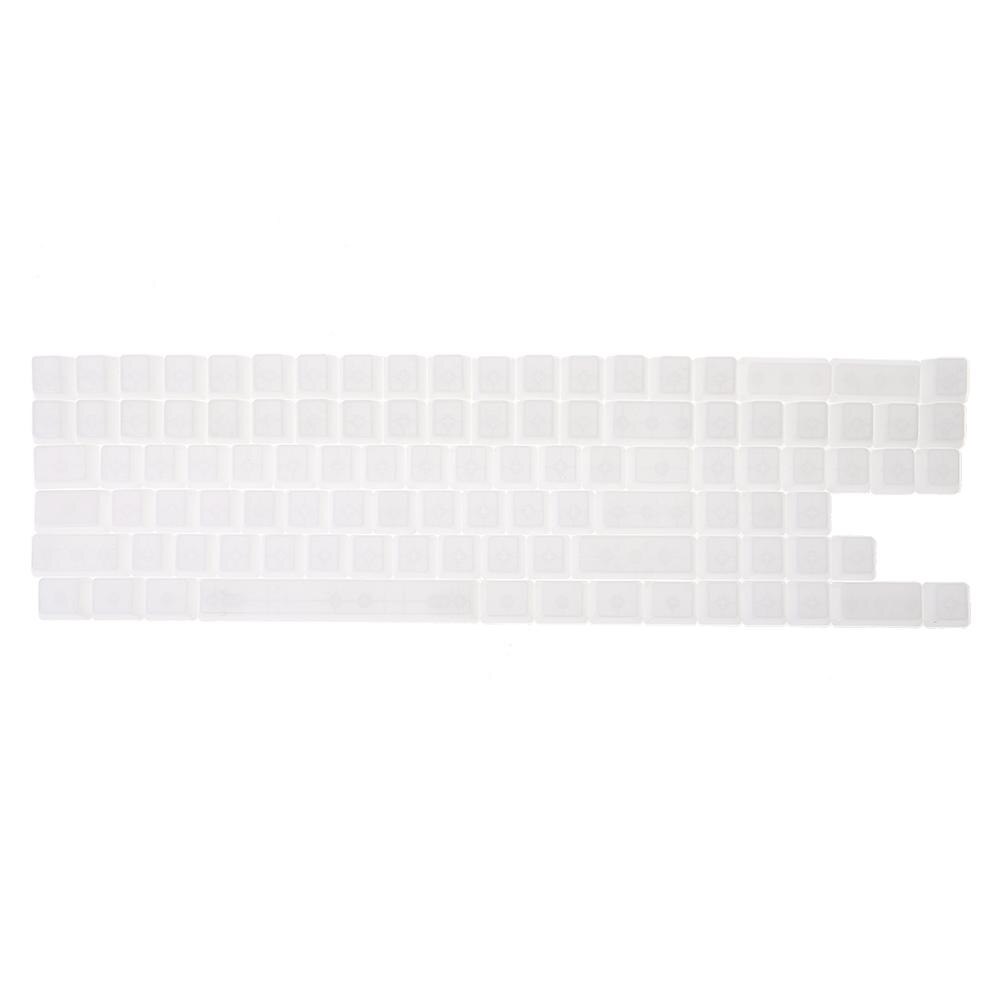 104 Keys Transparent ABS Blank Keycaps For OEM MX Switches Gaming Keyboard: white