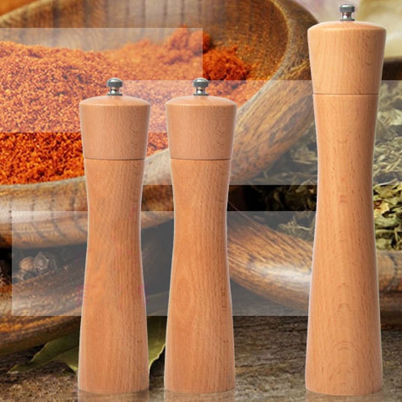 UPORS natura drewno młyn solny instrukcja młynek robić soli i pieprzu ruch ręczny młynek robić przypraw z ceramicznymi gadżetami kuchennymi 8/10 Cal
