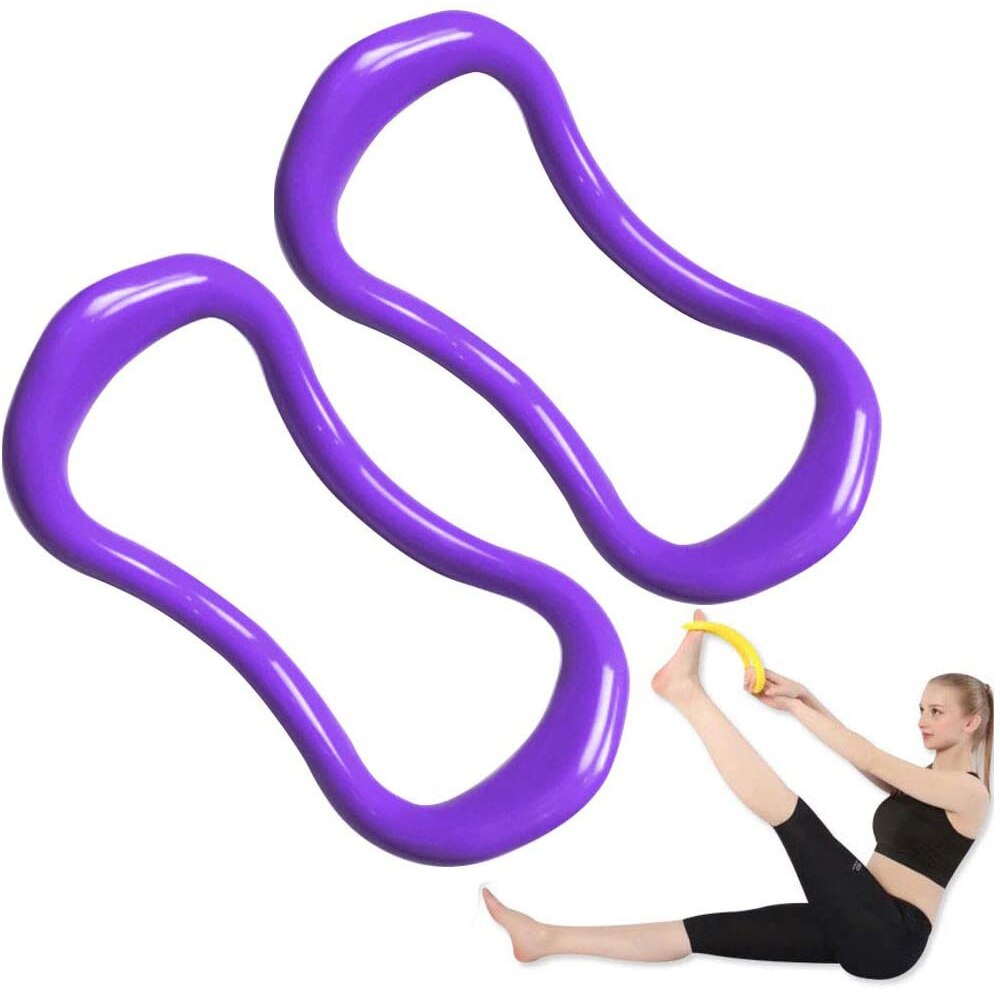 Set di 2 cerchi Fitness anello Yoga anello allenamento Pilates per spalla posteriore braccio dolore alle gambe esercizi domestici palestra cerchi regolabili