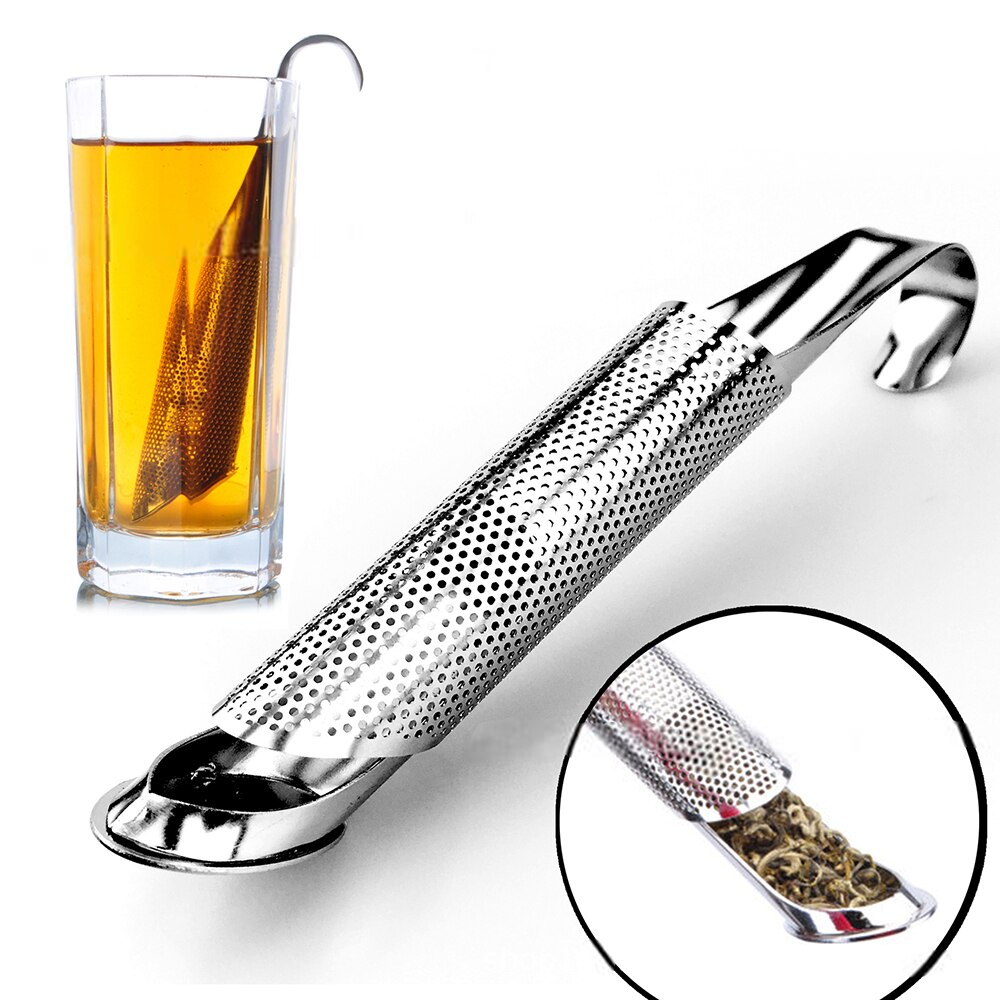Kitchen Accessories Tea Strainer Amazing Stainless Steel Infuser Pipe Touch Feel Holder Tool Tea Spoon Infuser Filter